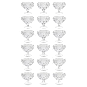Jogo 18 Taças Diamante para Sobremesa 335mL Transparente