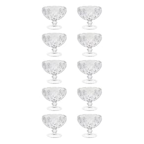 Jogo 10 Taças Diamante para Sobremesa 335mL Transparente