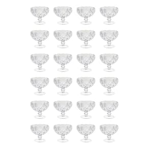 Jogo 24 Taças Diamante para Sobremesa 335mL Transparente