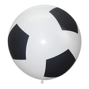 Balão 18 Polegadas Bola de Futebol Verde e Amarela Qualatex 1und