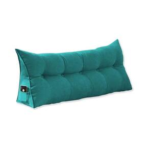 Cabeceira Almofada de Apoio Para Encosto Mel Casal 140 cm Suede Azul Turquesa - LM DECOR