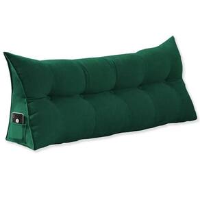 Cabeceira Almofada Para Leitura Na Cama Mel Casal 140 cm Suede Verde - LM DECOR
