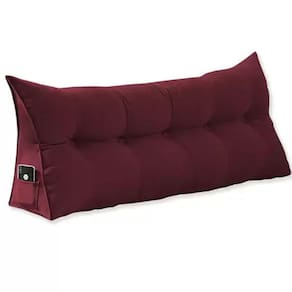 Cabeceira Almofada Mel Casal 140 cm Suede Vermelho Bordo - LM DECOR