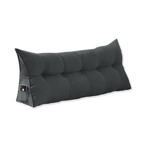Cabeceira Almofada Para Leitura Na Cama Mel Queen 160 cm Suede Cinza - LM DECOR