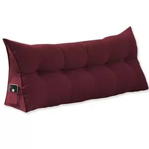 Cabeceira Almofada Mel Queen 160 cm Suede Vermelho Bordo - LM DECOR