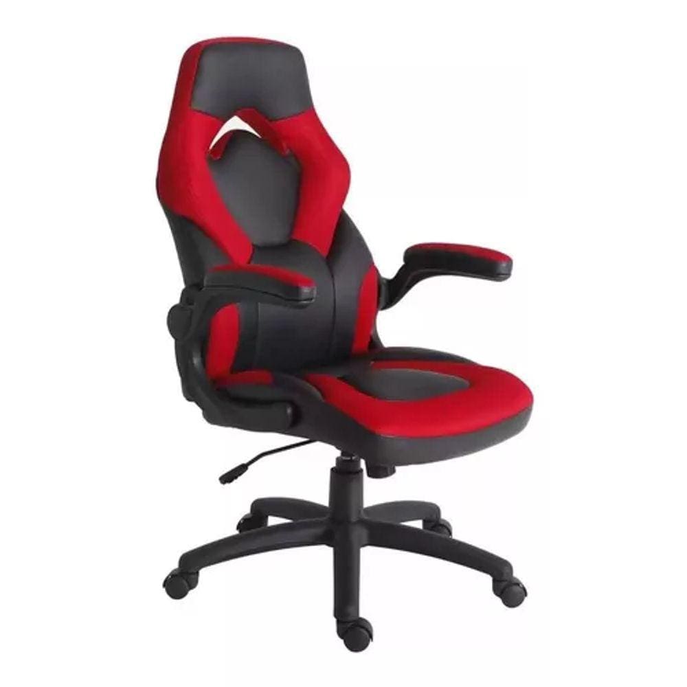 Cadeira Gamer Tela Mesh Até 100kg Vermelha 113x70x63cm