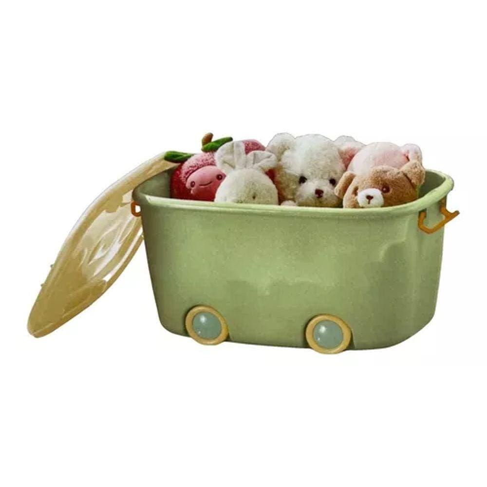Caixa Organizadora Com Rodas Infantil 45 L Verde 58x38x31cm
