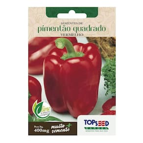 SEMENTES DE PIMENTAO QUADRADO VERMELHO 400mg