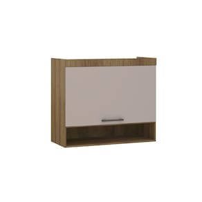Armário Aéreo Maleiro Modulado 97cm 1 Porta Basculante Paris Luciane Móveis Avelã Pf Com Cinammon Pf