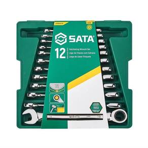 Jogo De Chave Combinada Catraca 8 A 19mm Sata 12 Peças ST09040-02
