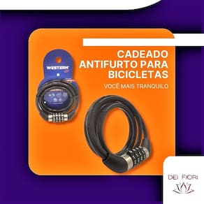 Corrente Cadeado Antifurto com Senha para Bicicleta 1mX8mm
