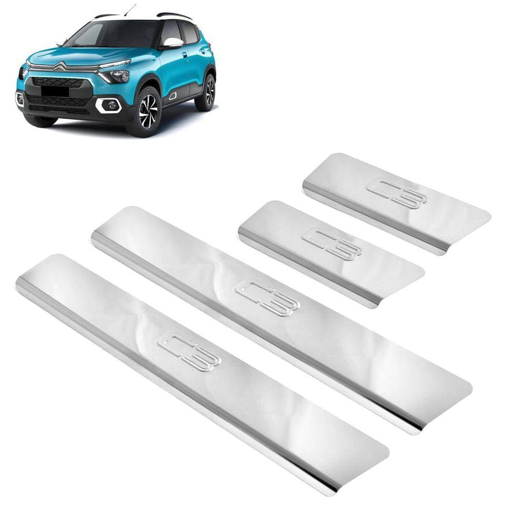 Soleira Aço Inox 4 Portas  Brasikar Citroen C3 22-23
