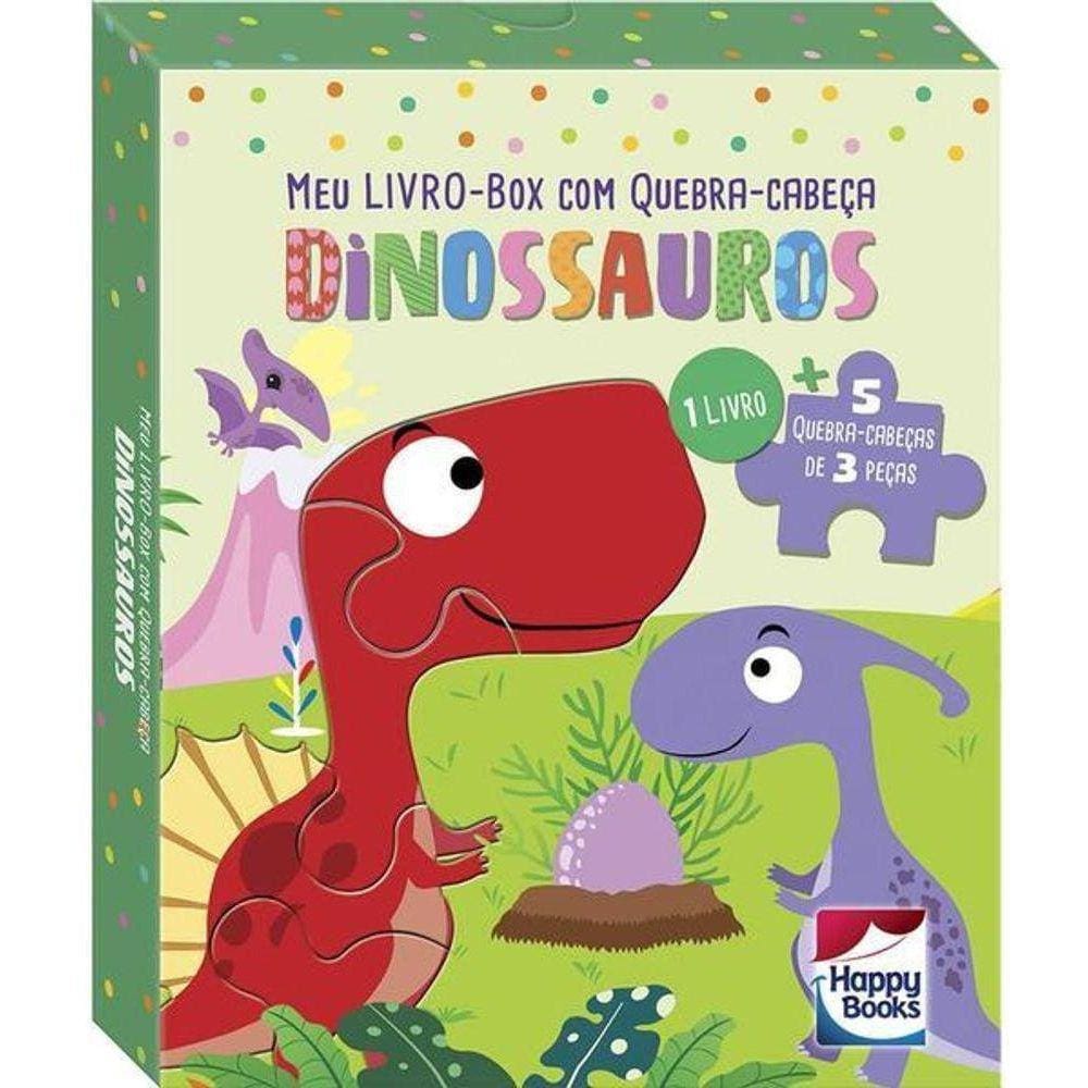 Meu Livro-Box Com Quebra-Cabeça - Dinossauros