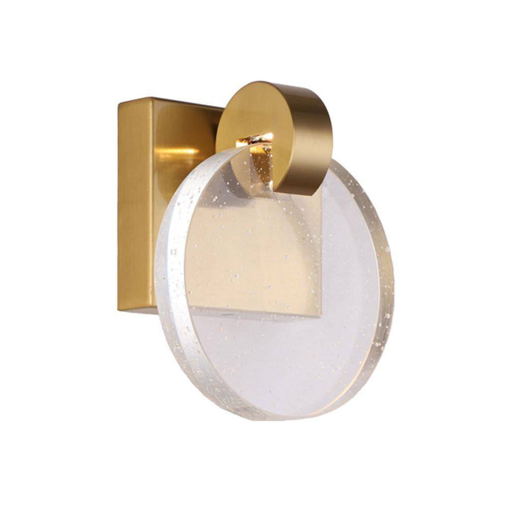 Arandela Sand 16X13x8,3Cm - Metal Dourado E Cristal