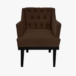 Kit 2 Poltronas Decorativa Em Capitonê Para Salão de Beleza Classica Corano Marrom LM DECOR