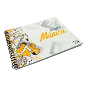 Caderno de Música 100 Páginas Pequeno Izzo com Espiral