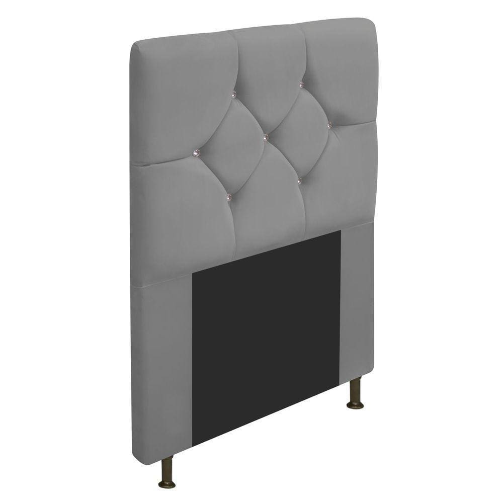 Cabeceira Solteiro 90 Cm Para Cama Box Corano Cinza