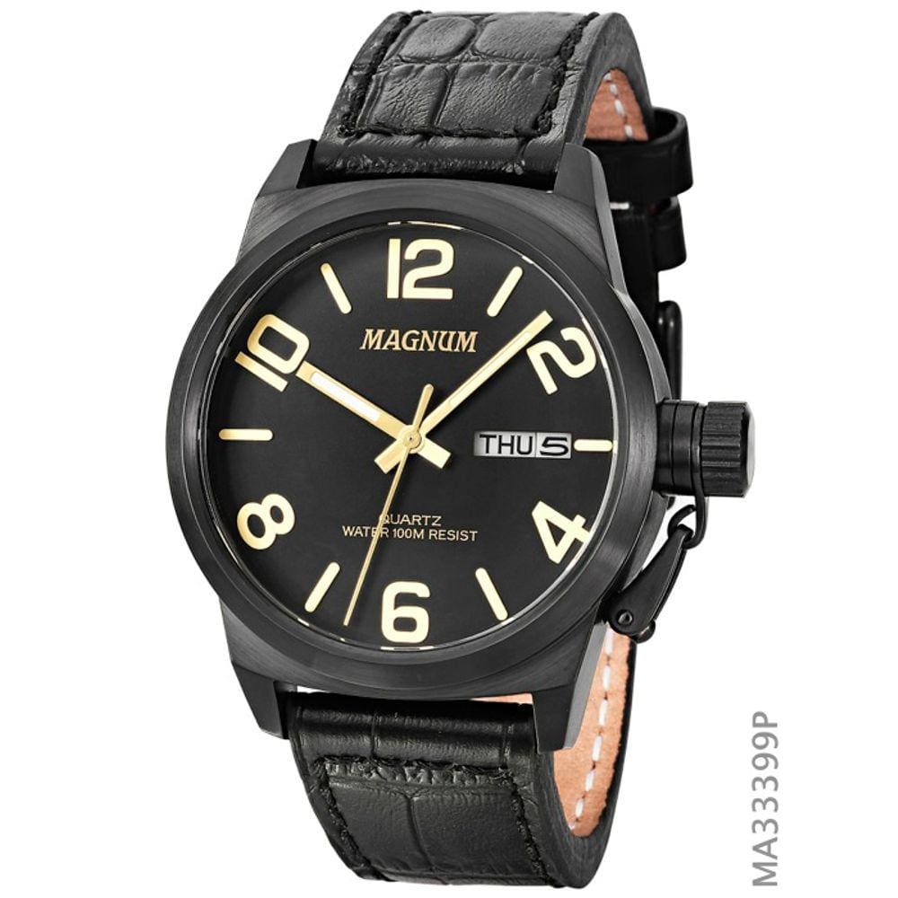 Relógio Magnum Masculino - MA34003D - Preto com Pulseira de