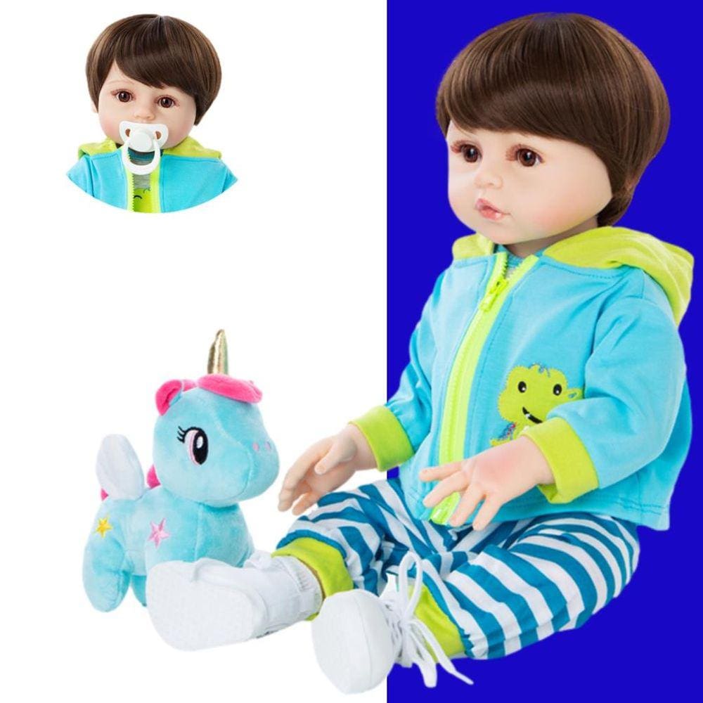 Bebê Reborn Menino Arthur Corpo Inteiro Silicone Pode Dar Banho :  : Brinquedos e Jogos