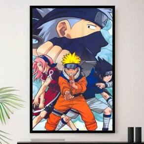 Quadro Decorativo Naruto Anime Olhos Desenho Otaku na Americanas