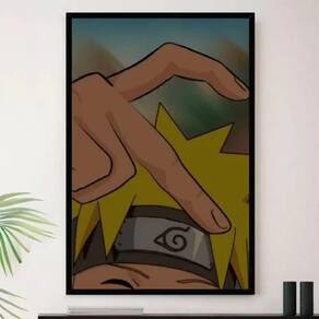 Quadro Decorativo Naruto Símbolo Aldeia Da Folha 23x33cm