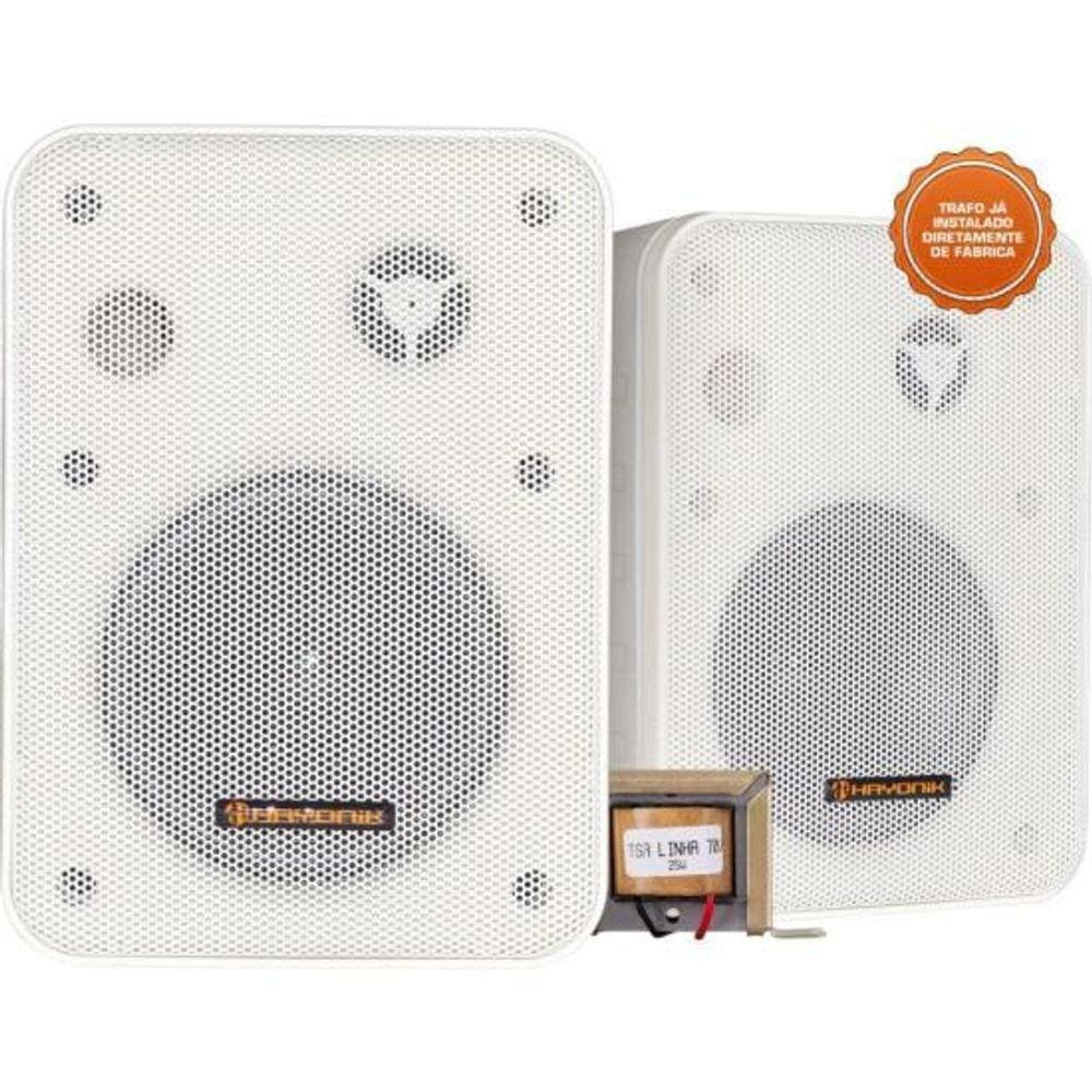 Caixa Acústica Trafo 70V(25W) Msb60Nc Branca Hayonik Par / 2