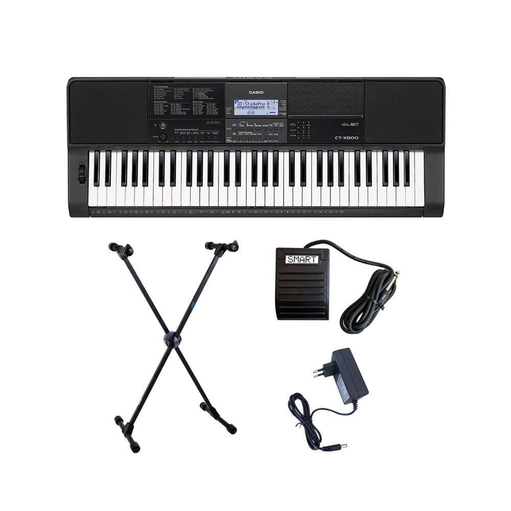 Kit Teclado Arranjador Casio Ctx800 + Acessórios