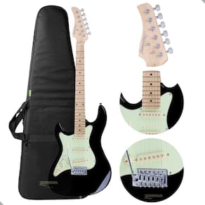 Guitarra Canhota Strato Strinberg Sts100 Bk Lh + Capa