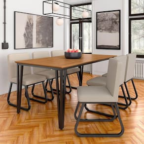 Mesa Com 6 Cadeiras Industrial 1,8 Aspen Pr/cin/beg - Móveis Arapongas