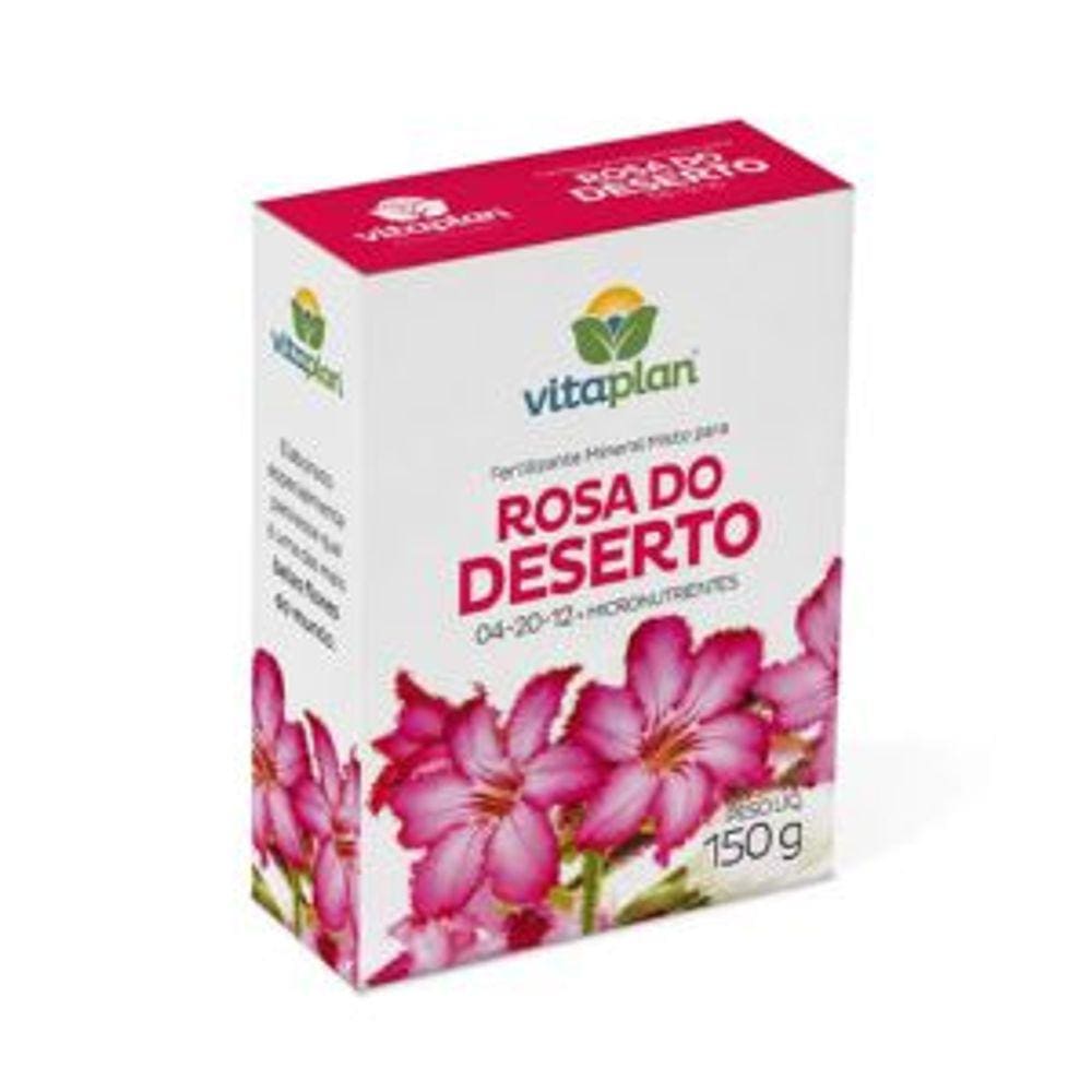 FERTILIZANTE MINERAL MISTO PARA ROSA DO DESERTO 04-20-12 + MICRONUTRIENTES 150g VITAPLAN