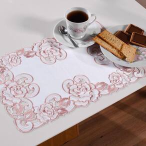 Americano Bordado Inglês 30X45 Tecido Acetinado Tessi Paris