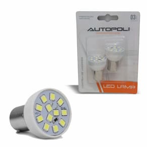 Par Lâmpada Luz Ré Freio Pisca Lateral Lanterna Autopoli LED 12V 3,5W