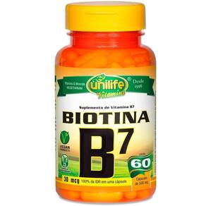 Kit 3 Vitamina B7 Biotina 60 Cápsulas Unilife