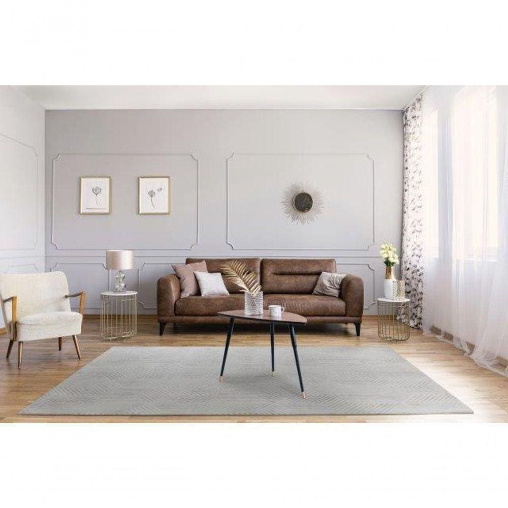 Tapete Turco Para Sala Magnifique 05 - 200 X 250 Cm - Bege E Cinza