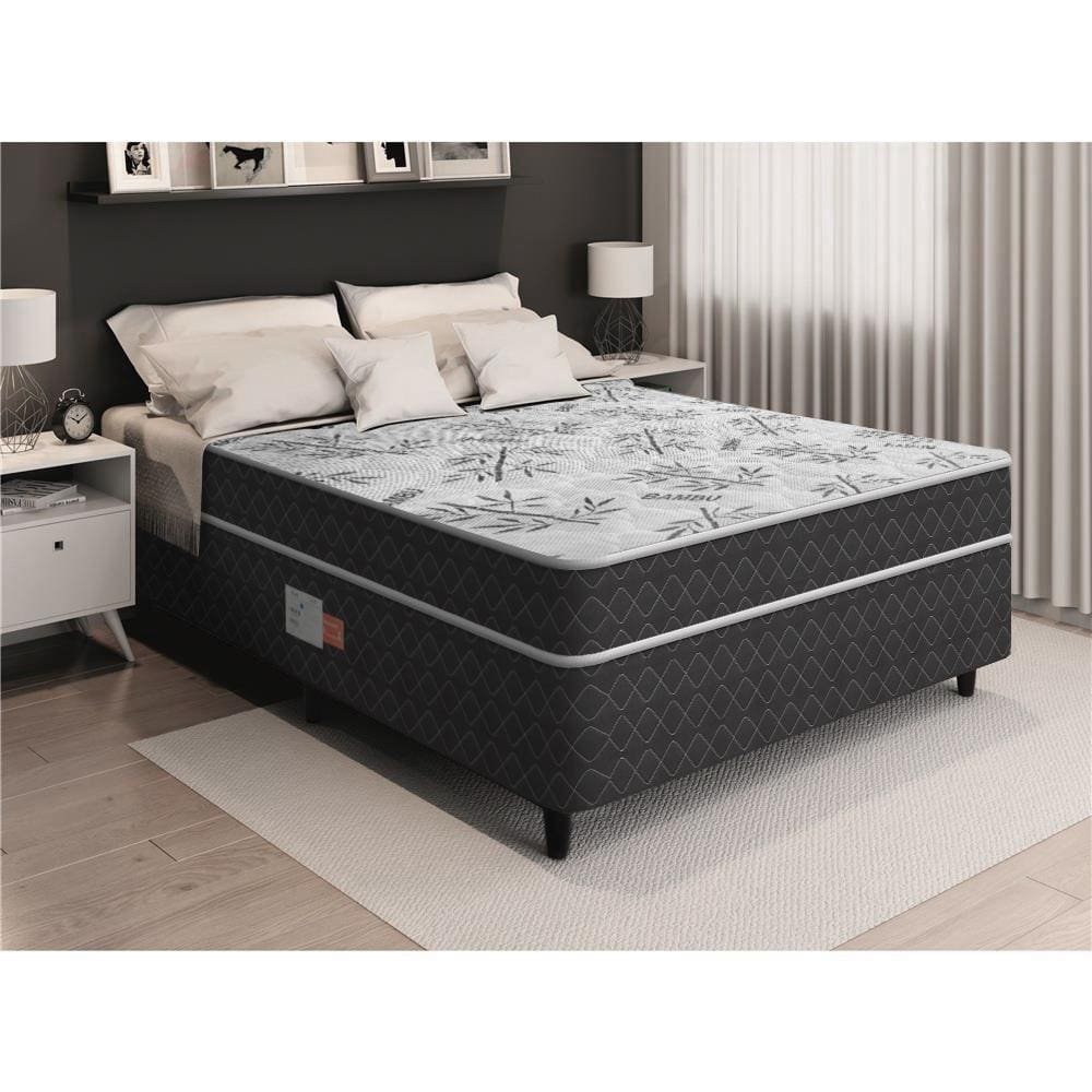 Cama Box Conjugada Viúva Ortopédica D26 com Travesseiros - Lucas Home - Unique 128x188x52cm