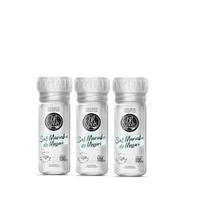 Kit com 3 Moedor BR Spices Sal Marinho 100g