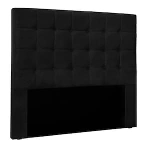 Cabeceira Solteiro 0,90m Santiago Suede Preto - Pallazio