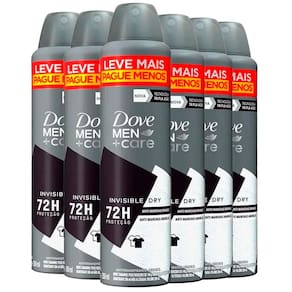 Kit Desodorante Aerosol Dove Men Invisible Dry 250ml C/6 Unidades