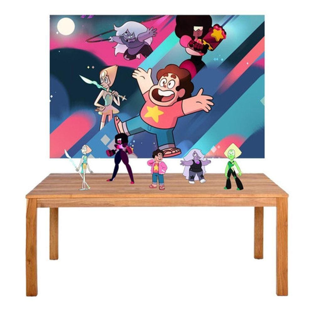 Kit Festa Steven Universo Display + Painel 100x60cm