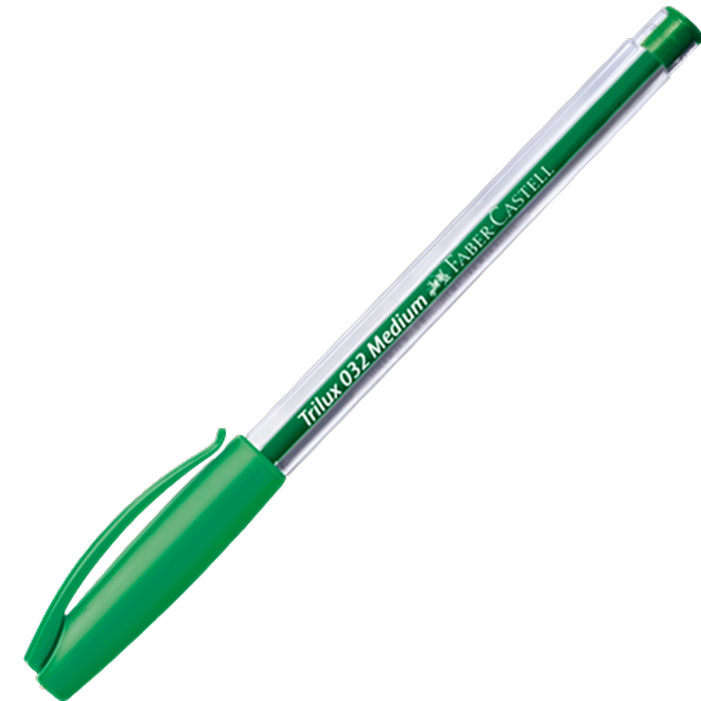 Caneta Esferográfica 1.0mm Trilux Cor Verde Faber-Castell