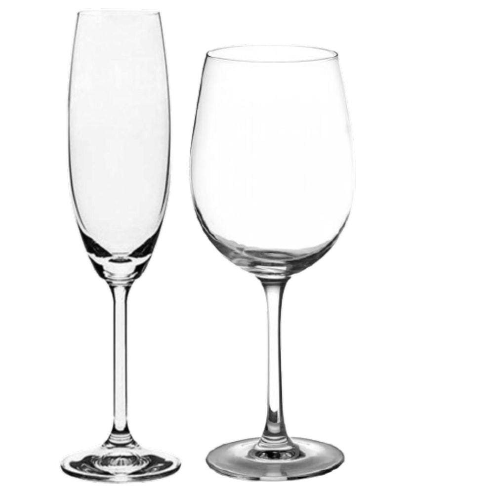 Jogo Taças Cristal Água Champanhe Anna 12un Bohemia