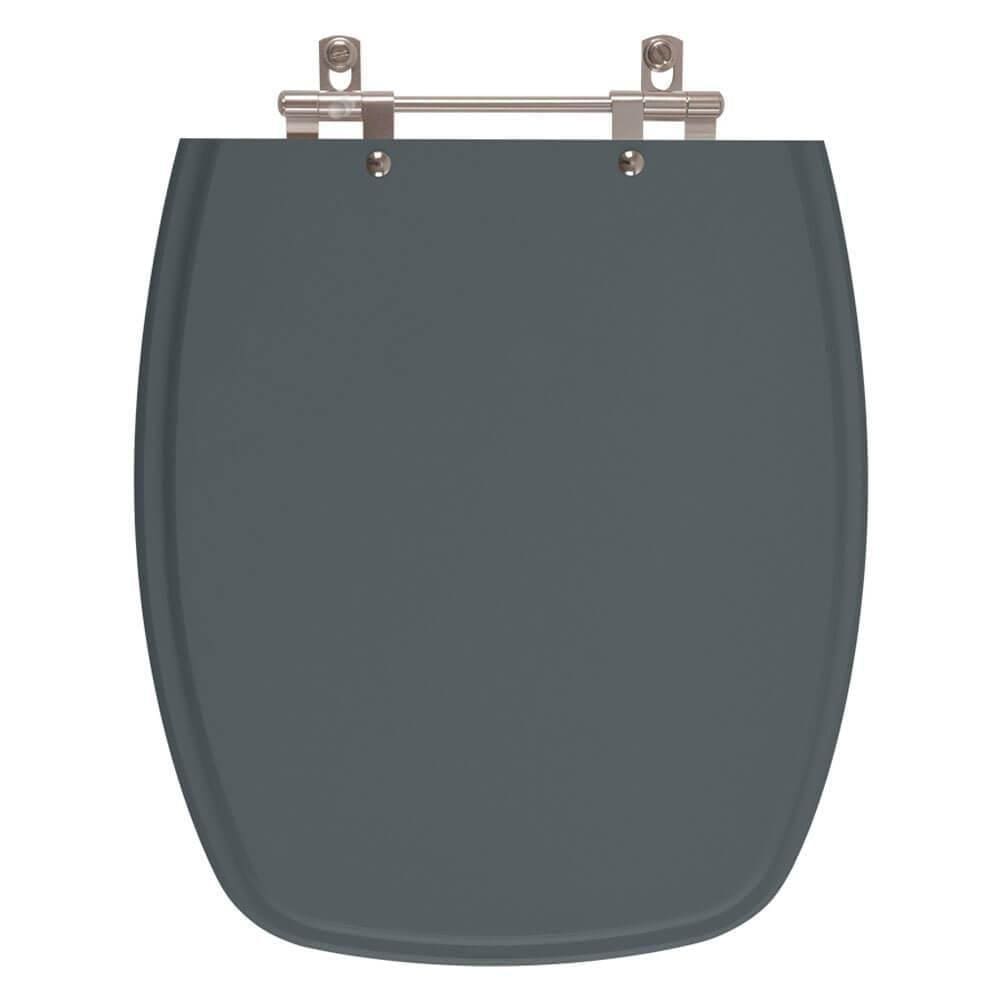 Assento Sanitário Primula Plus Cinza Escuro Para Vaso Fiori