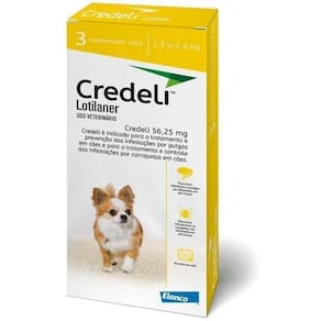 Credeli tab 225mg c/3comp 5,5a11kg - Elanco - Antipulga e