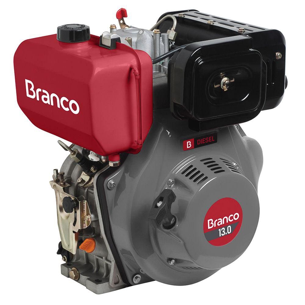 Motor Diesel Bd13.0 13Cv com Partida Eletrica Branco Motores