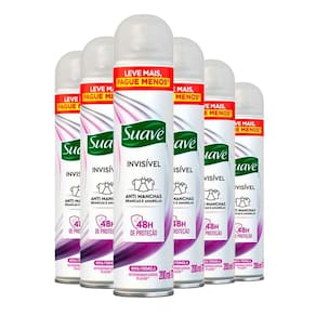 Kit Desodorante Antitranspirante Suave Invisible Feminino 200ml C/6 Unidades