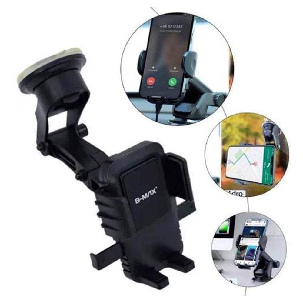 Suporte Celular Veicular Trava Automática Vidro Painel Carro