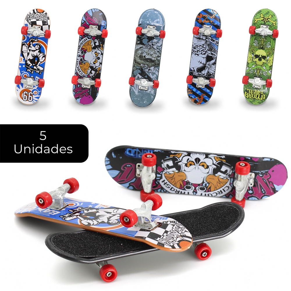 Kit Tech Deck Skate de Dedo com 4 Unidades - Sunny