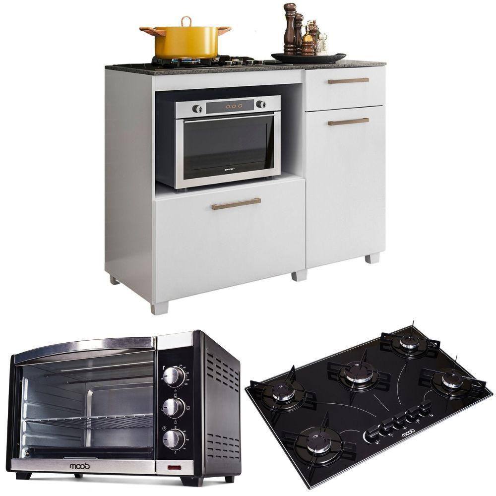 Fogao cooktop 5 bocas mas balcao e forno eletrico Pontofrio