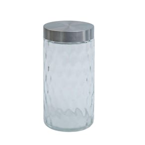 Pote bolhas 1700ml de vidro com tampa inox redondo - Mozcada