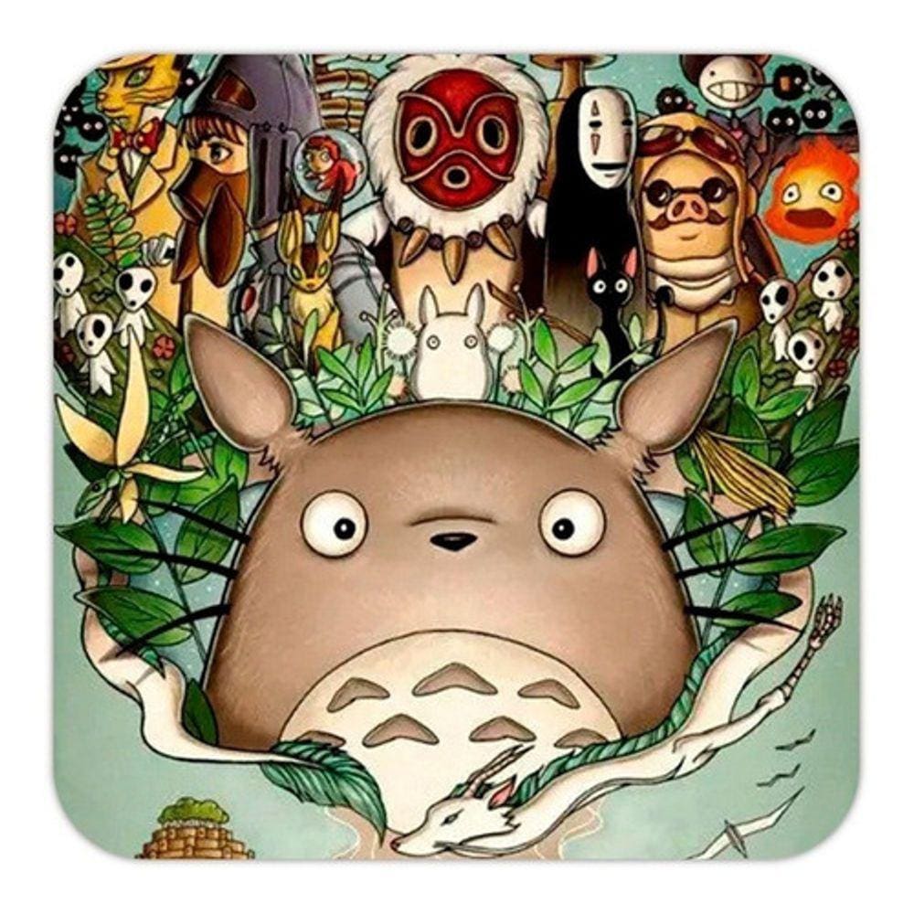 Placa Quadro Decorativo Studio Ghibli 18x18cm
